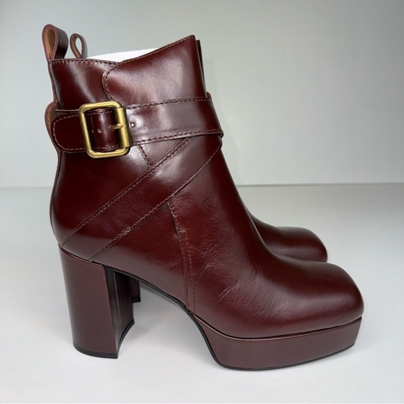 Jeffrey Campbell Amuse Platform Bootie Zip Bronze Brown 9 - Picture 12 of 17